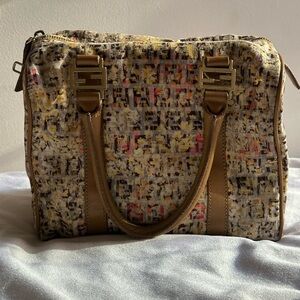 FENDI MULTICOLOUR ZUCCA BOSTON HANDBAG